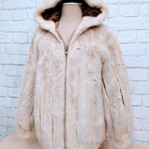Vintage Saks Fifth Avenue White Fur Jacket